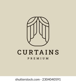 circus curtains logo template inspiration, flat curtain logo, circus curtain symbol.