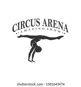 
Circus with Dancer Icon Logo Design Vector Template, Icon Symbol, Illustration
