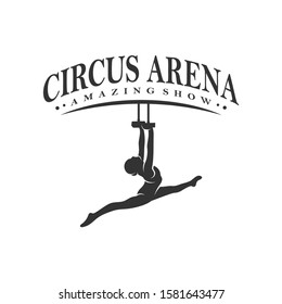 
Circus with Dancer Icon Logo Design Vector Template, Icon Symbol, Illustration