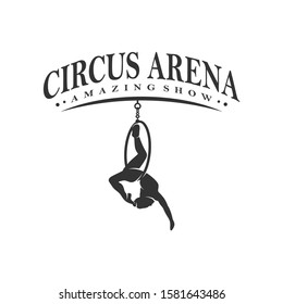 
Circus with Dancer Icon Logo Design Vector Template, Icon Symbol, Illustration