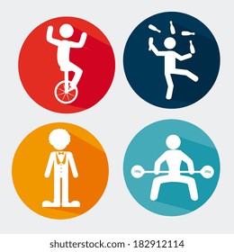 Circus design over  background, vector illustration