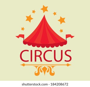 Circus Design Over Beige Background Vector Stock Vector (royalty Free 