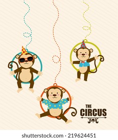 Circus design over beige background, vector illustration