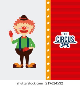 Circus design over colorful background, vector illustration