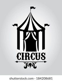 Circus design over gray background, vector illustration