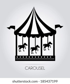 Circus design over gray background, vector illustration