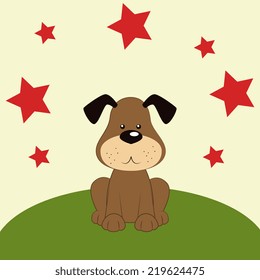Circus design over landscape background, vector illustration