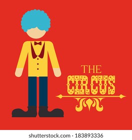 Circus design over red background, vector illustration