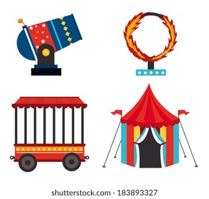 Circus design over white background, vector illustration