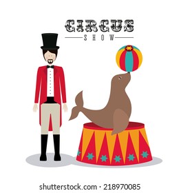 Circus design over white background, vector illustration