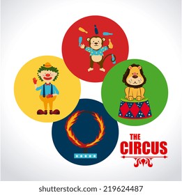 Circus design over white background, vector illustration