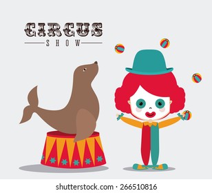 Circus design over white background, vector illustration
