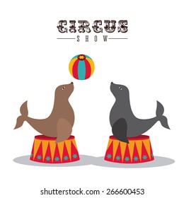 Circus design over white background, vector illustration