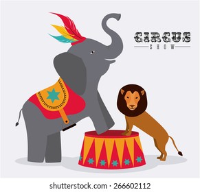 Circus design over white background, vector illustration