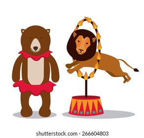 Circus design over white background, vector illustration