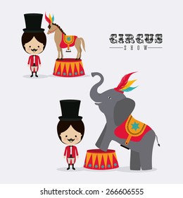 Circus design over white background, vector illustration