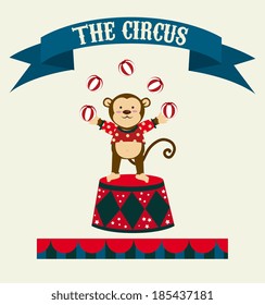 Circus design over yellow background, vector illustration