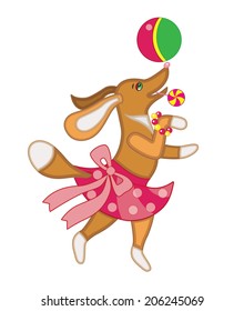 circus dog (vector illustration)