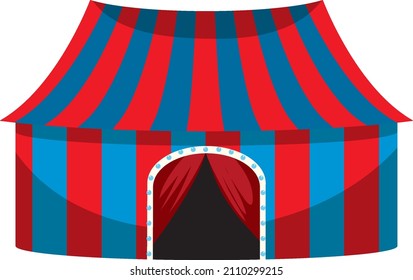 Circus dome tent isolated illustration