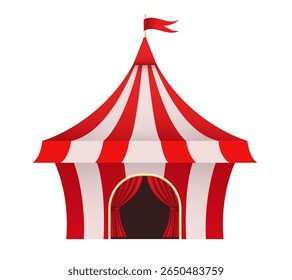 Circus. Circus dome. Vector clipart isolated on white background.