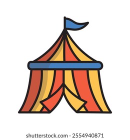 Circus Doodle Illustration - Tent