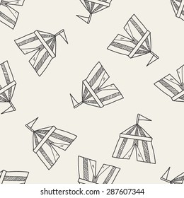 circus doodle seamless pattern background
