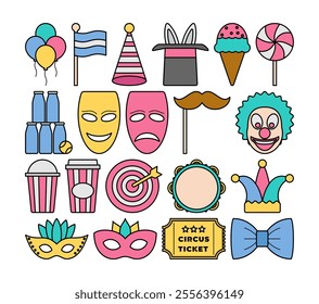 Circus Element Illustration, perfect for designs related to circus and carnival themes