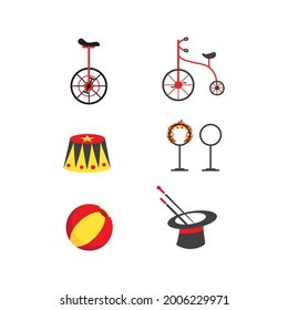 Circus element vector illustration design template