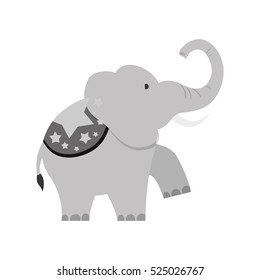 Circus elephant cartoon icon vector illustration graphic design