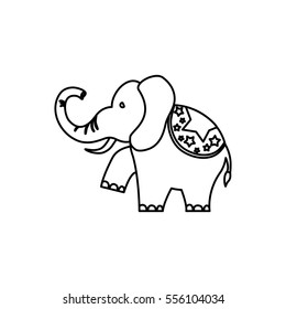circus elephant cartoon icon vector illustration graphic design