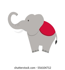 circus elephant cartoon icon vector illustration graphic design