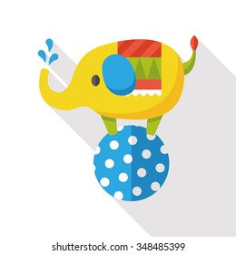 circus elephant flat icon