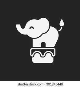 circus elephant icon