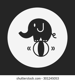 circus elephant icon