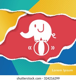circus elephant icon