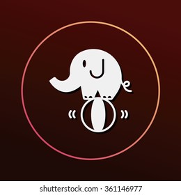 circus elephant icon