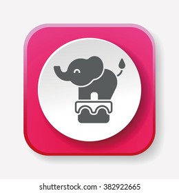 circus elephant icon