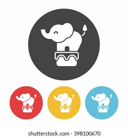 circus elephant icon