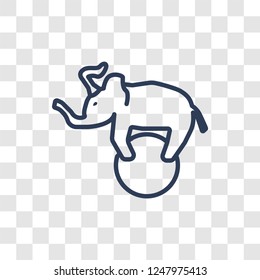 Circus Elephant icon. Trendy linear Circus Elephant logo concept on transparent background from Circus collection