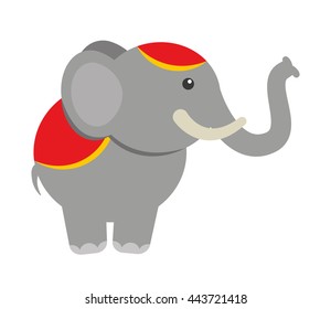 circus elephant isolated icon design