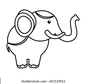 circus elephant isolated icon design, vector illustration  graphic 