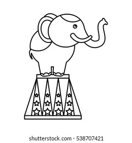 circus elephant isolated icon vector illustration design