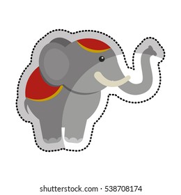 circus elephant isolated icon vector illustration design