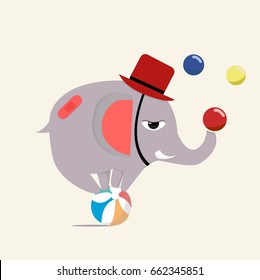 Circus elephant vector