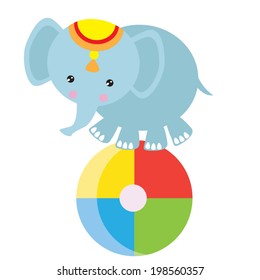Circus elephant vector illustration