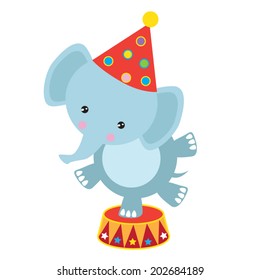 Circus elephant vector illustration
