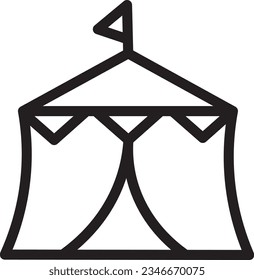 Circus Event Tent Outline Icon