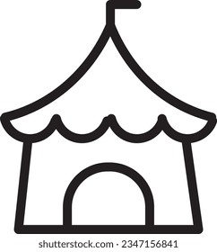 Circus Farce Tent Outline Icon