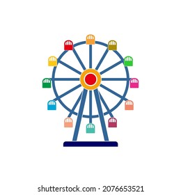 circus ferris wheel icon, circus ferris wheel vector sign symbol