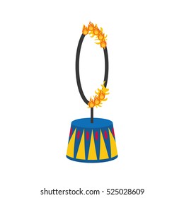 Circus fire hoop icon vector illustration graphic design